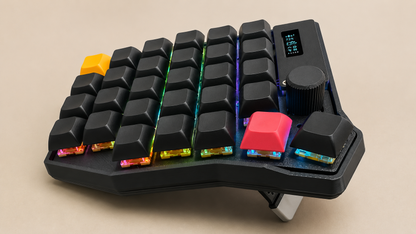 Sofle MX ergonomic split keyboard showing the full number row and thumb cluster